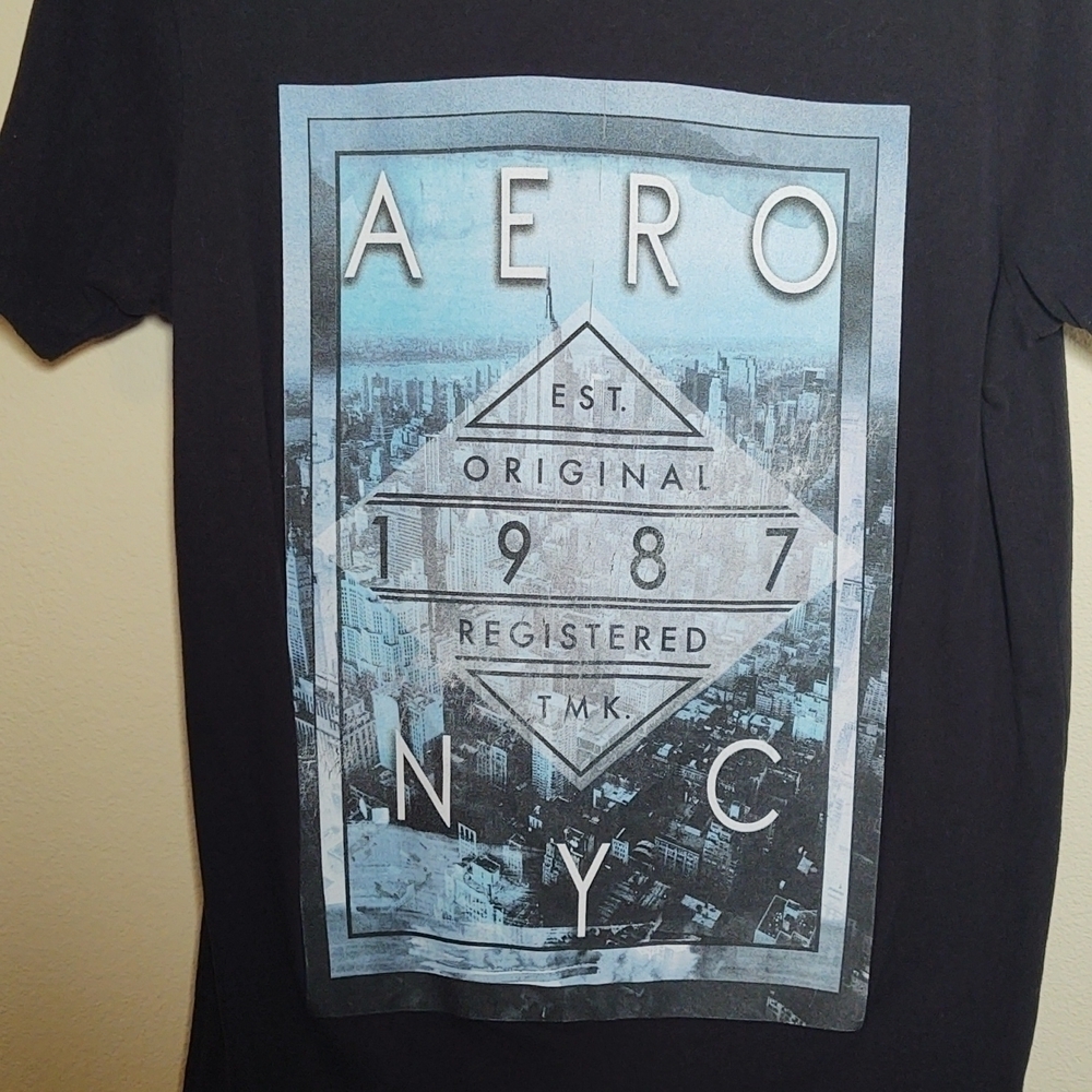 Aeropostale Black Short Sleeve Women's TShirt - Picture 2 of 4